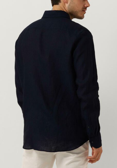 Donkerblauwe PROFUOMO Casual overhemd SHIRT X-CUTAWAY SC LINNEN - large