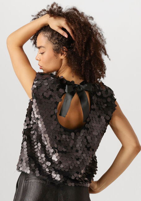 Zwarte CO'COUTURE Top MAXI CC SEQUIN BO BLOUSE - large
