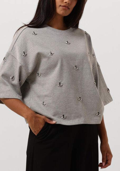 Witte SUMMUM T-shirt BOXY SWEATSHIRT EMBELLISHED SWEAT - large