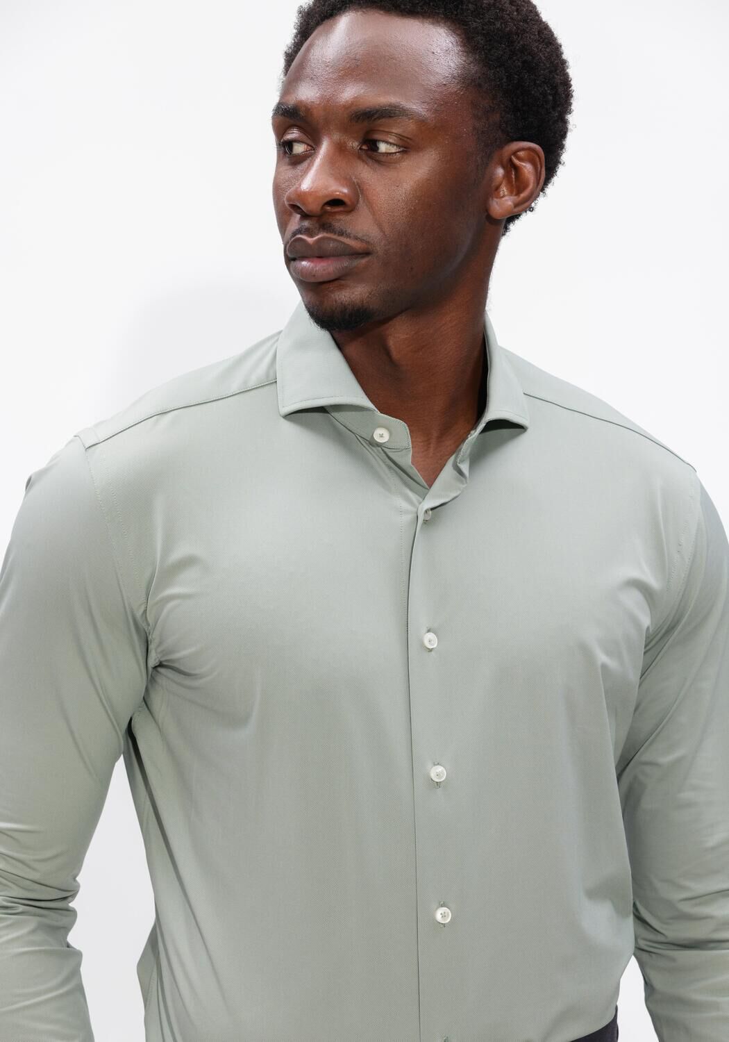 Mint XACUS Klassiek overhemd ACTIVE SHIRT 520ML - large