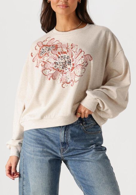 Beige SUMMUM Sweater LONGSLEEVE EMBELLISHED SWEATSHIRT - large