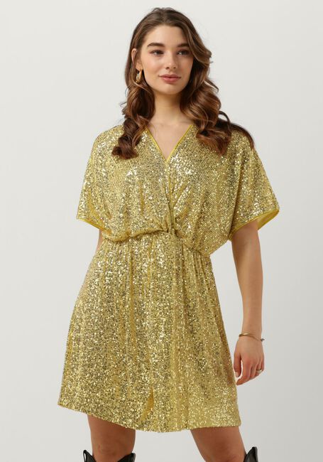Gouden SECOND FEMALE Mini jurk SHINE ON MINI DRESS - large