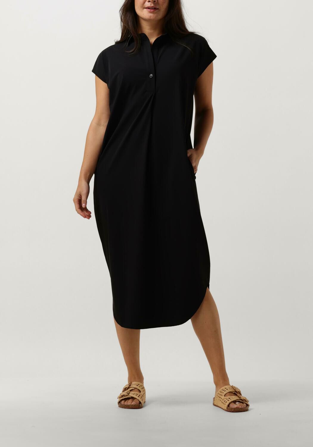 zwarte penn ink midi jurk s24n1501ltd