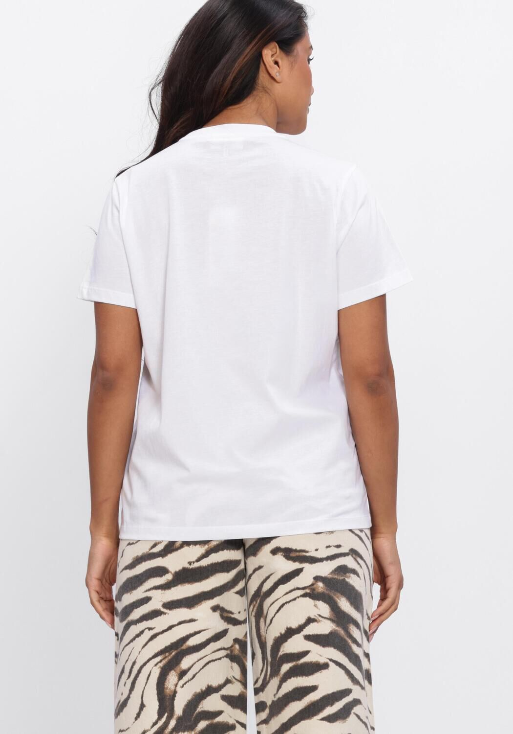 Witte GANNI Tops & T-shirts BASIC COTTON JERSEY CHERRY WITH CAVIAR - large
