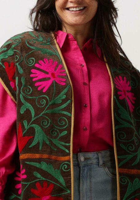 Bruine SISSEL EDELBO Gilet PRESTON VELVET SUZANI VEST - large