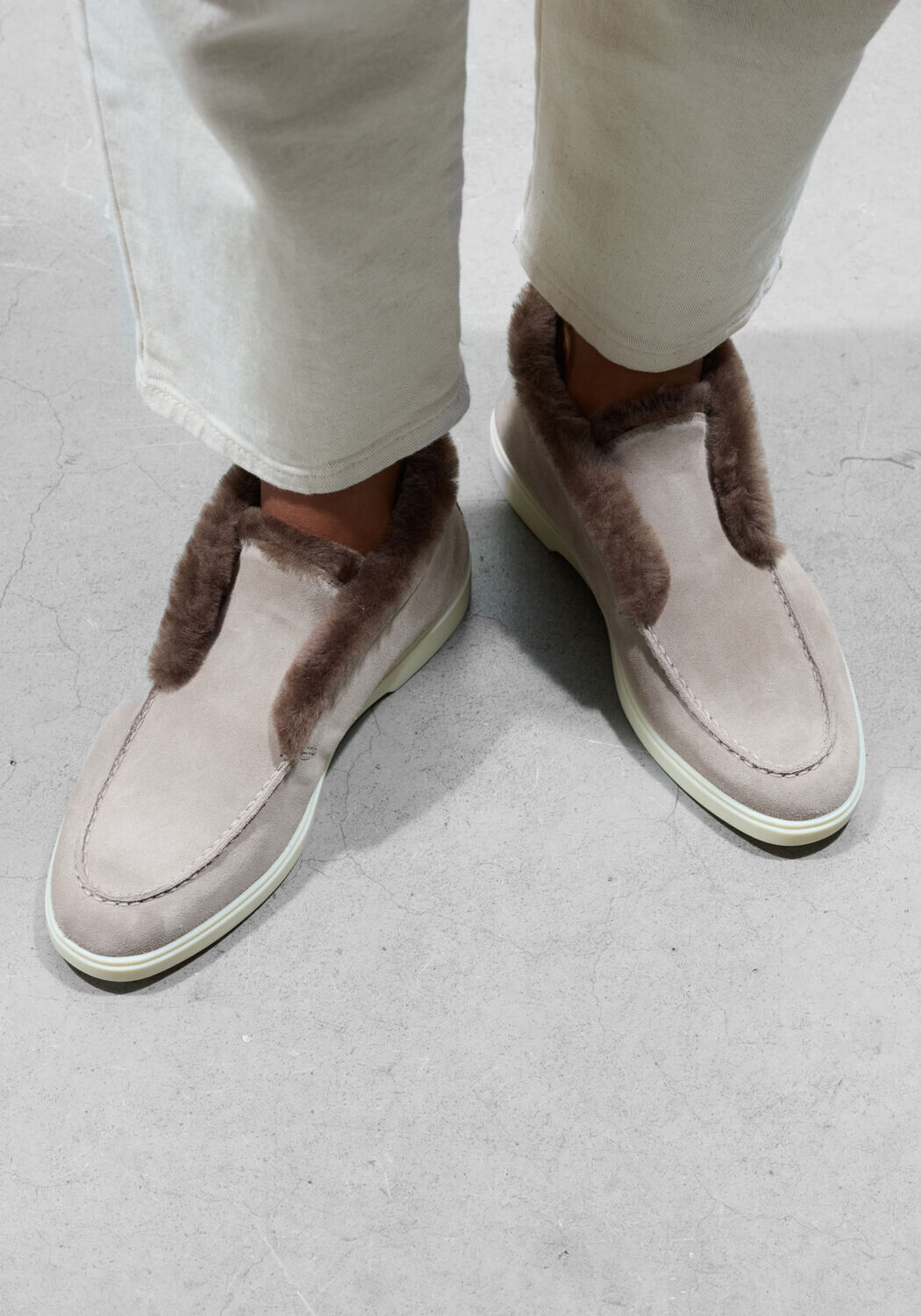 Grijze SANTONI Instappers SUE VACHT INSTAPPER - large