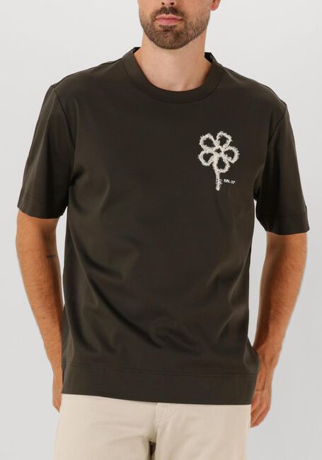 Groene NN.07 T-shirt PEDRO EMB SS 3525 - large
