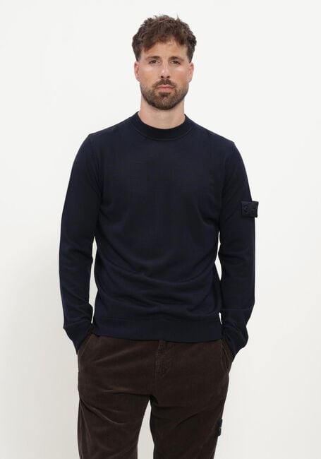 Donkerblauwe STONE ISLAND Trui CREW NECK S00FC - large