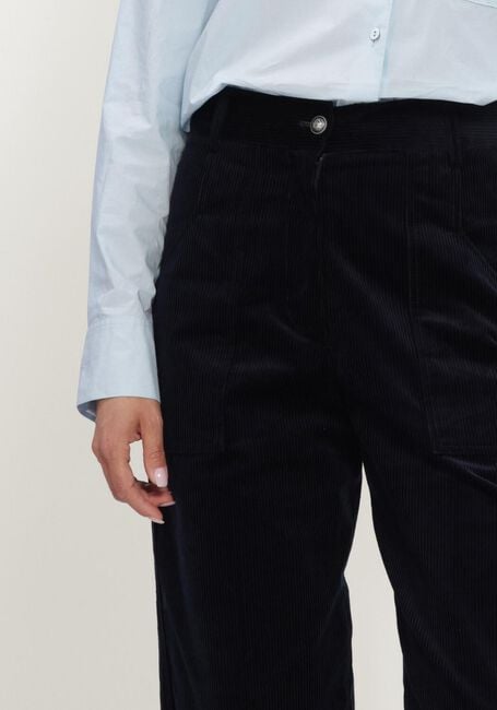Donkerblauwe FORTE FORTE Broeken RIBBED VELVET CARGO PANTS - large