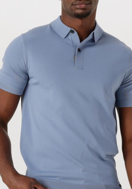Lichtblauwe GENTI T-shirt POLO BUTTON SS K2046-1260 - large