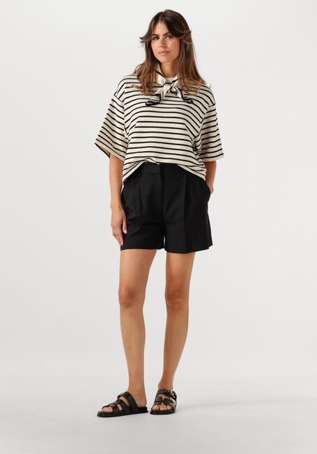 Ecru ANINE BING T-shirt MYERS CROPPED TEE - large