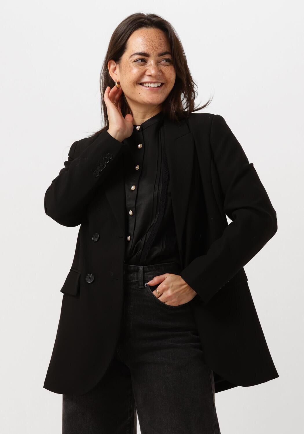 Co'Couture Blazer Dames Vola Double Balzer, Maat: M, Kleur: Zwart