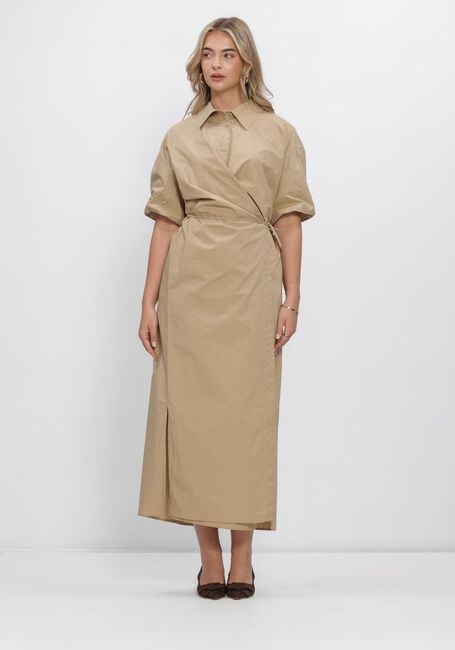 Bruine SECOND FEMALE Midi jurk RHYE DRESS - large
