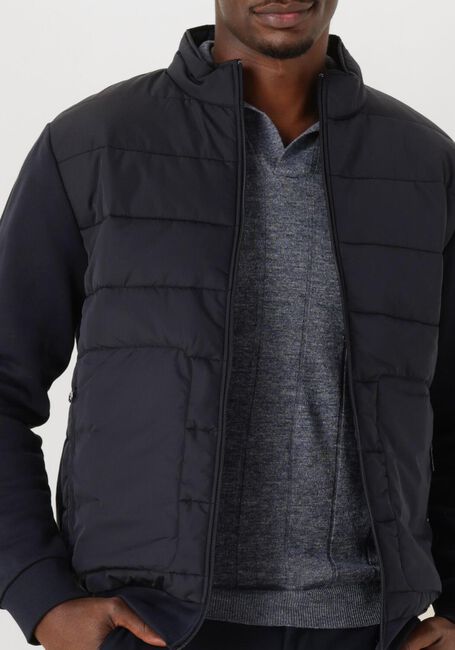 Blauwe GENTILUOMO Gewatteerde jas CARDIGAN ZIP - large