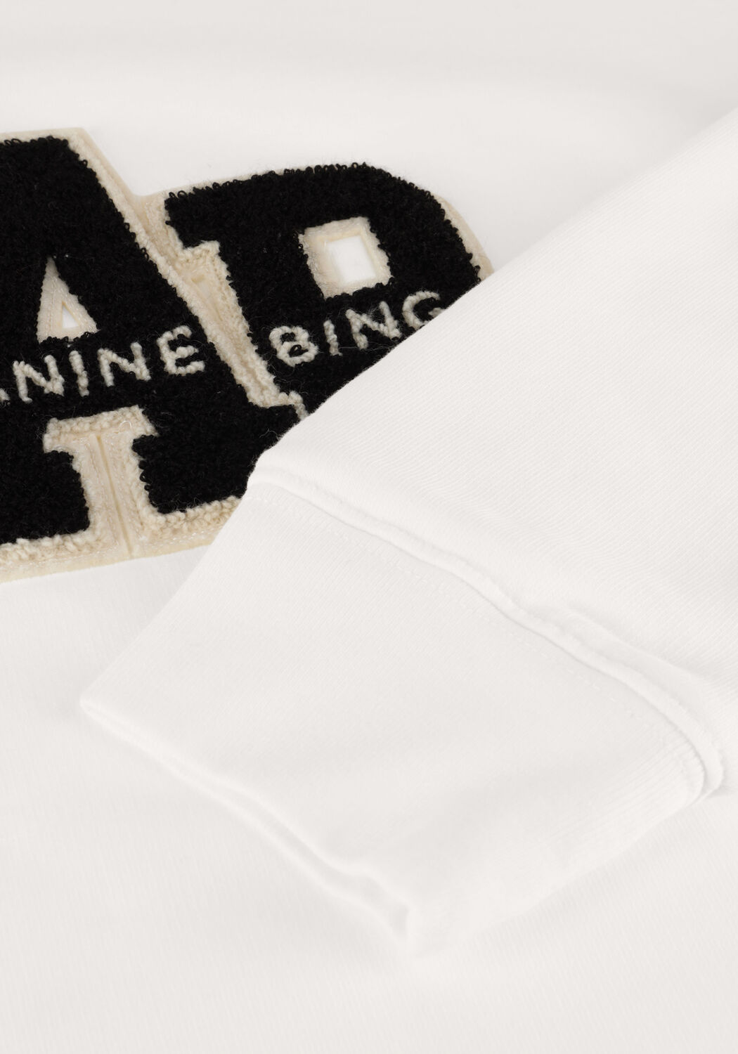 Witte ANINE BING Sweater MILES OVERSIZED SWEATSHIRT LETTERMAN - large