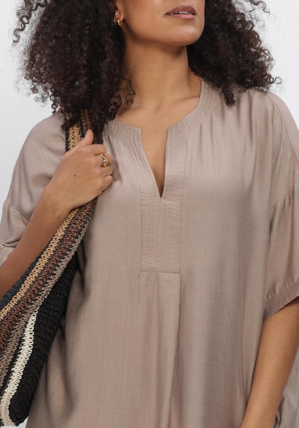 Zand CO'COUTURE Midi jurk HERACC TUNIC V-DRESS - large