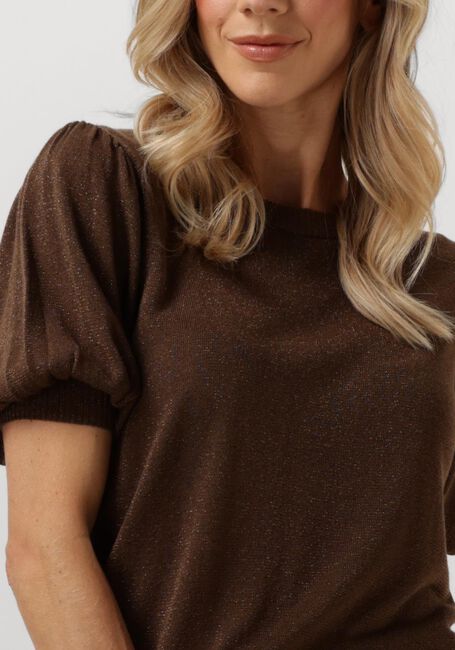 Bruine MINUS Tops & T-shirts LUREX POFMOUW TOP - large