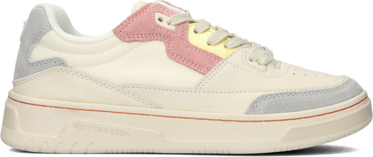 Scotch & Soda Lage Sneakers Dames Elli, Maat: 36, Materiaal: Leer, Kleur: Beige