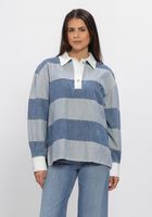 Lichtblauwe CLOSED Sweater RUGBY SHIRT