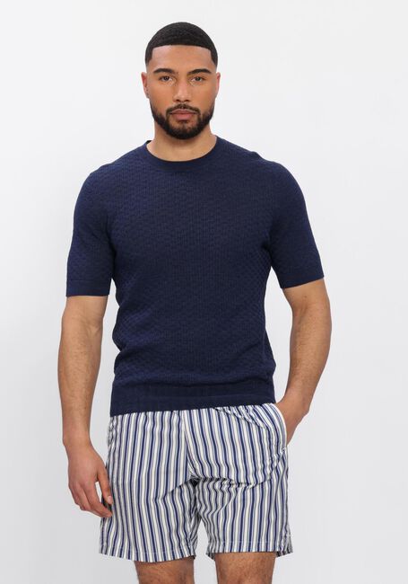 Donkerblauwe GRAN SASSO T-shirt CREW N.S/SLV - large