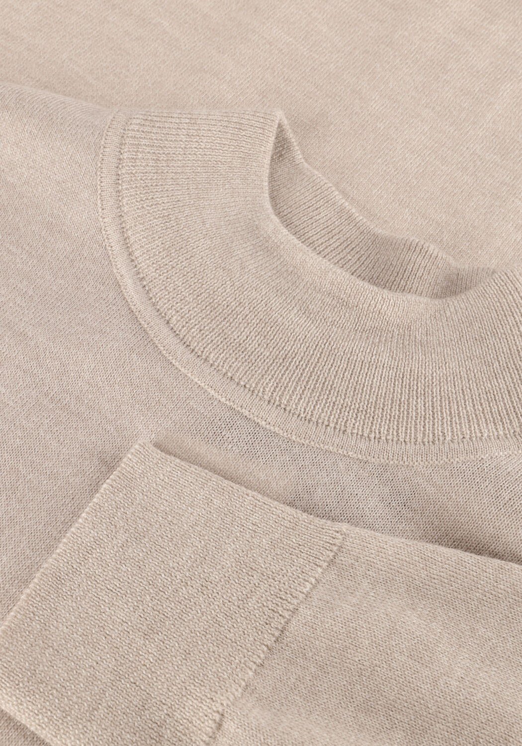 Beige PROFUOMO Coltrui PULLOVER MOCK NECK MERINO - large