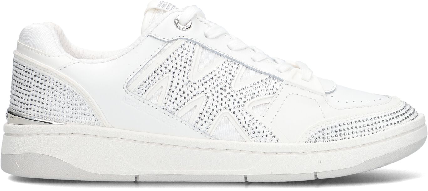Michael Kors Lage Sneakers Dames Rebel Lace Up, Maat: 41, Materiaal: Leer, Kleur: Wit