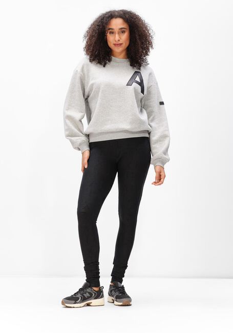 Lichtgrijze ALIX THE LABEL Sweater LADIES KNITTED LEATHER A SWEATER - large