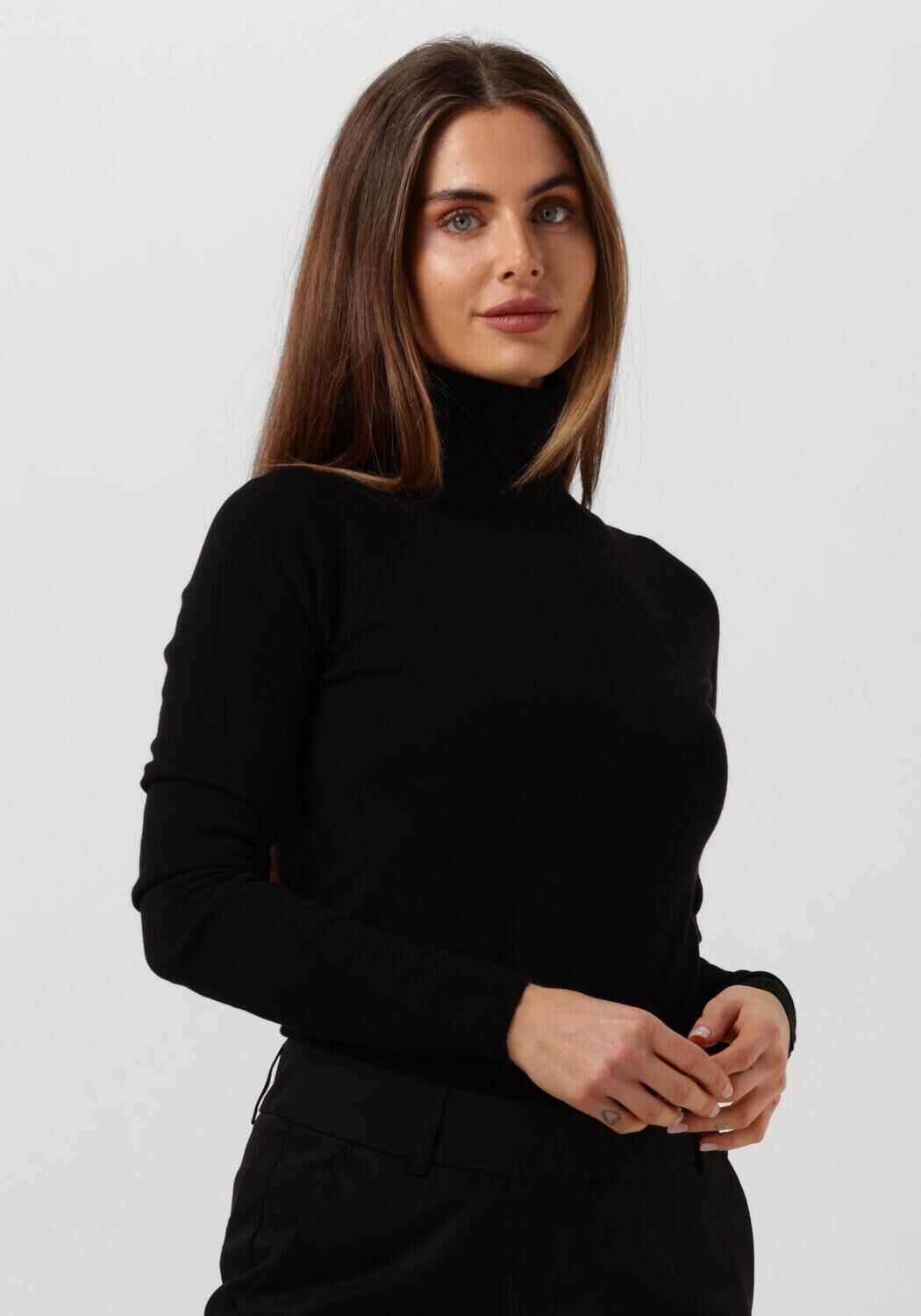 Summum Coltrui Dames Sweater Turtle Neck Basic Knit (7s5529), Maat: M, Kleur: Zwart afbeelding 1