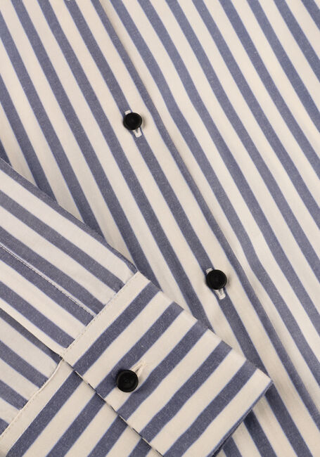 Blauwe FORTE FORTE Blouses CHIC STRIPED TAFFETAS MASCULINE SHIRT - large