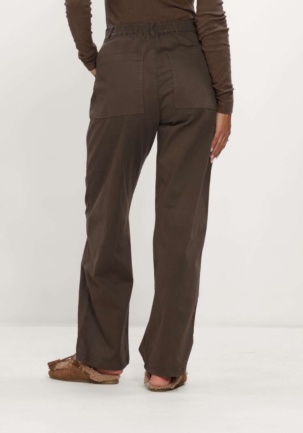Bruine PENN & INK Wijde broek W26Z902 - large
