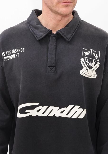 Zwarte HOPEIUM Sweater FOOTBALL POLO SWEAT - large