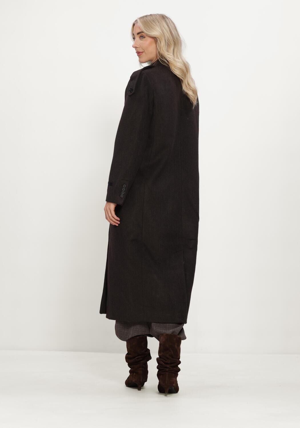 Bruine HAUTE L'AMITI&Eacute; Mantel LIDA TAILOR WOOL COAT - large