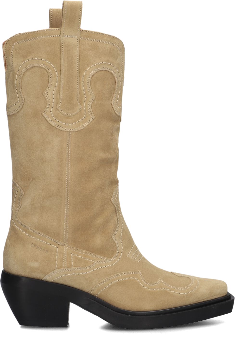 Copenhagen Studios Cowboylaarzen Dames Cph233, Maat: 39, Materiaal: Suède, Kleur: Beige