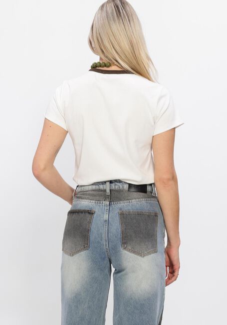 Gebroken wit HAUTE L'AMITI&Eacute; T-shirt NECKLINE LOGO TEE - large