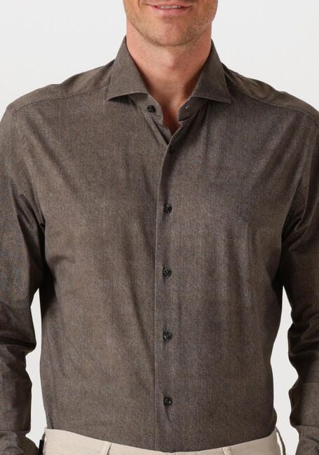 Bruine XACUS Klassiek overhemd ACTIVE SHIRT 520ML - large