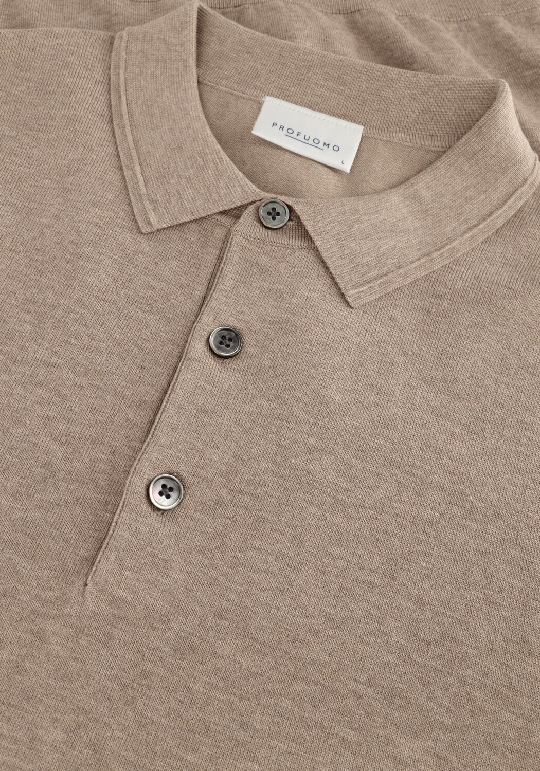 Beige PROFUOMO Polo POLO SHORT SLEEVE - large