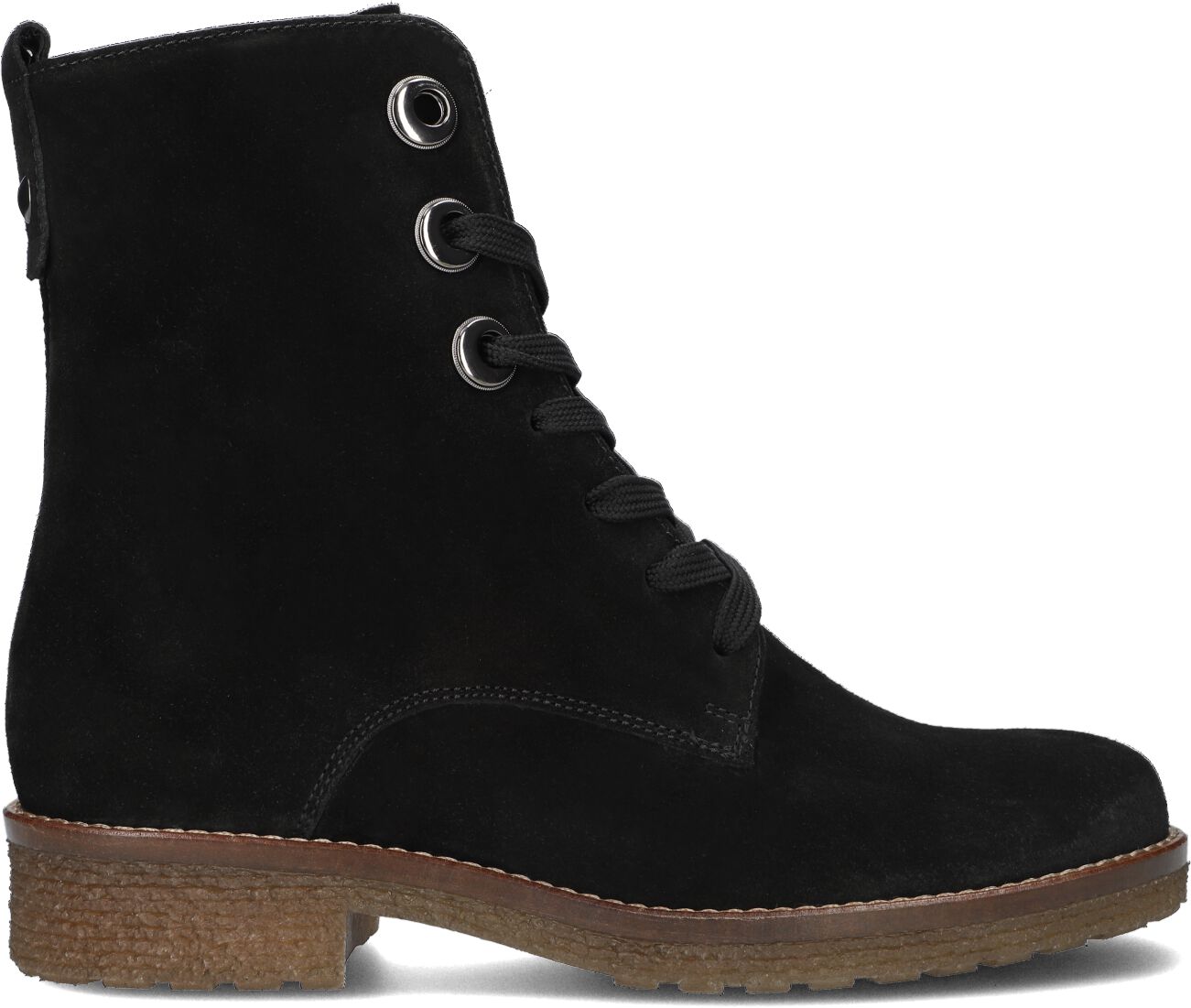 Gabor Veterboots Dames 705, Maat: 42,5, Materiaal: Suède, Kleur: Zwart