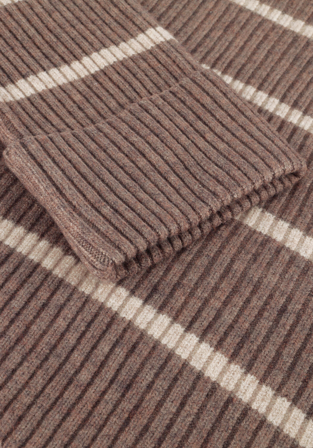 Beige CO'COUTURE Trui ROW STRIPE BOX CROP KNIT - large