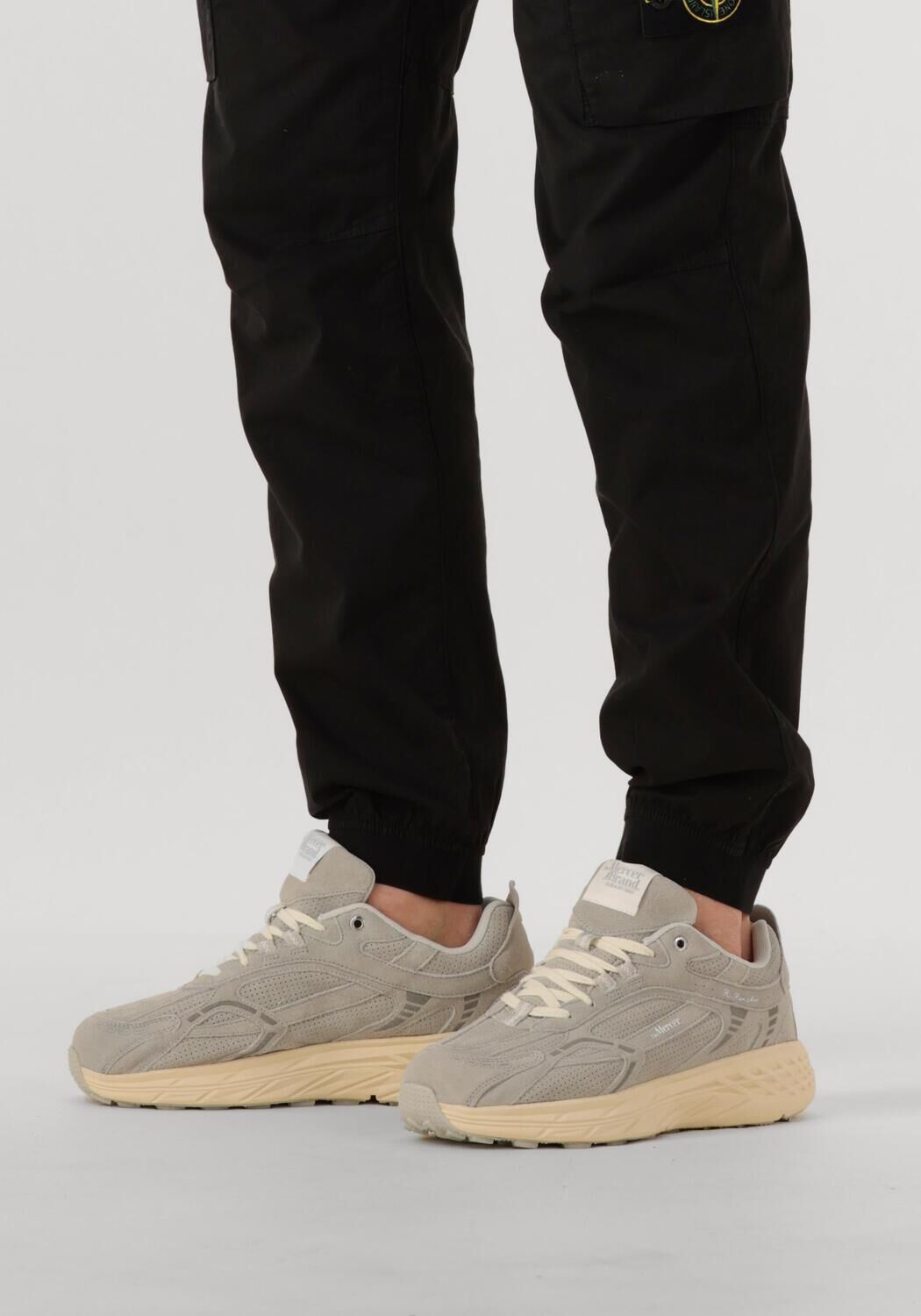 Grijze MERCER AMSTERDAM Lage sneakers THE RE-RUN MAX PERFORATED - large