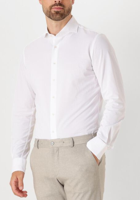 Witte PROFUOMO Klassiek overhemd SHIRT X-CUTAWAY JAPANESE KNITTED - large