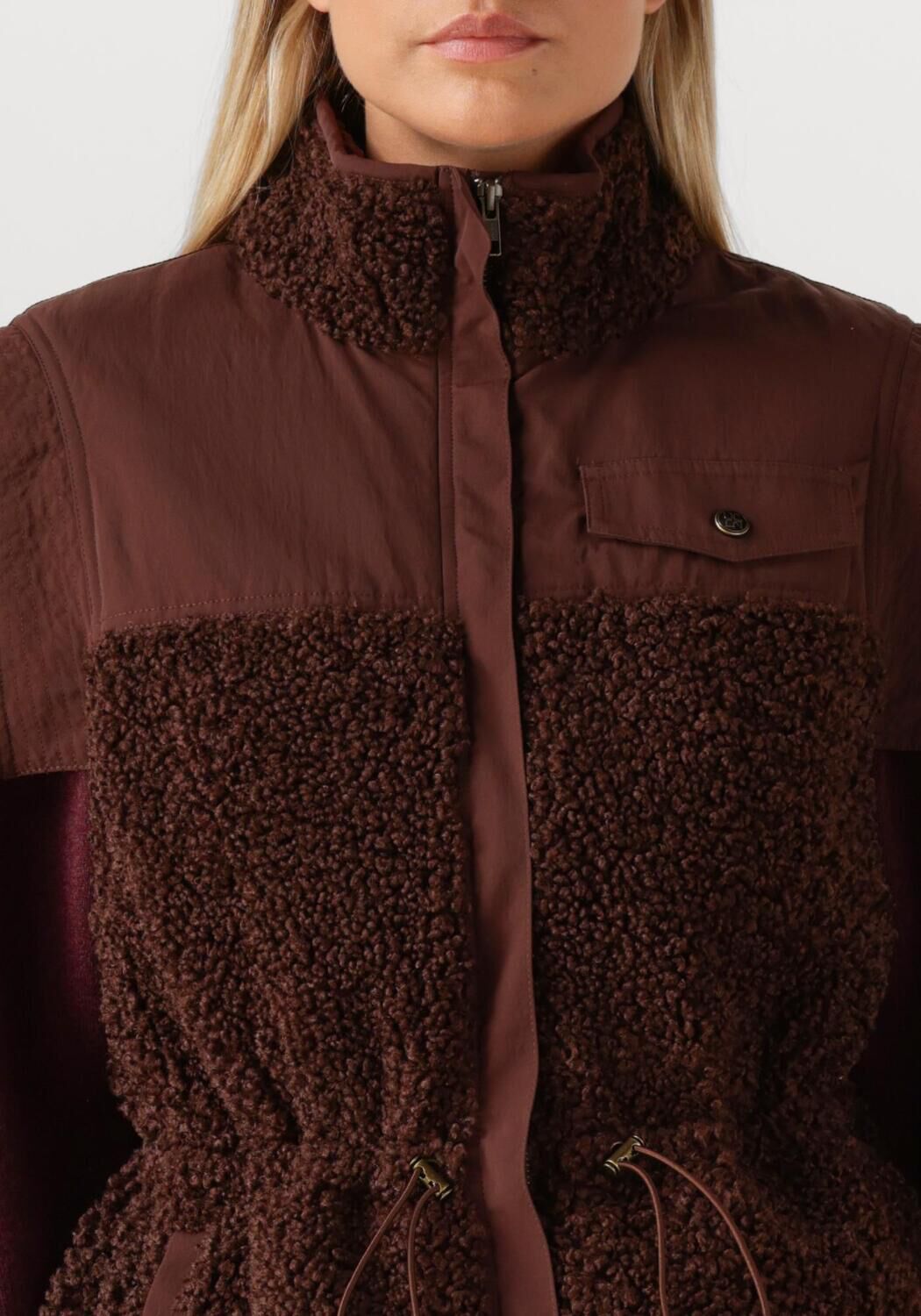 Bruine ULLA JOHNSON Bodywarmer TARIET TEDDY FLEECE VEST - large