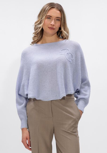 Lichtblauwe DANTE6 Trui MONTRE MONOGRAM SWEATER - large