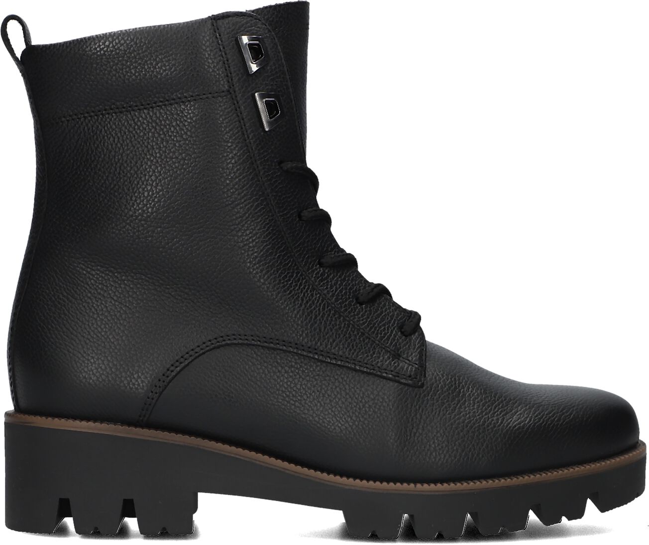 Gabor Veterboots Dames 055, Maat: 42, Materiaal: Leer, Kleur: Zwart