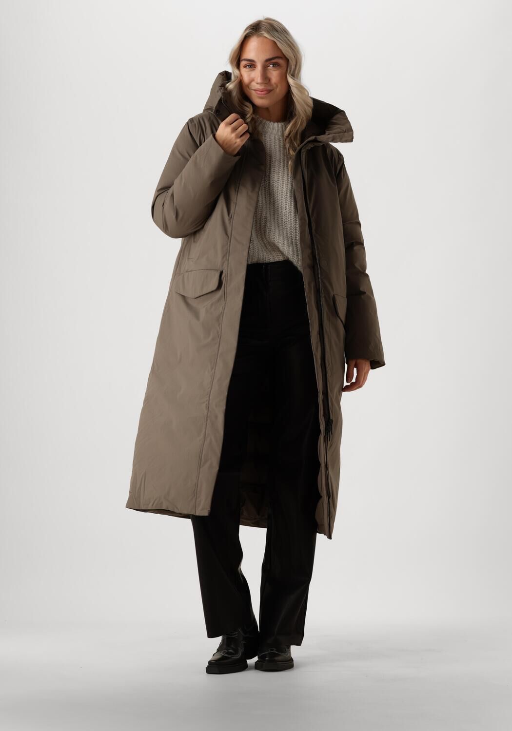 Elvine Gewatteerde Jas Dames Asha, Maat: M, Kleur: Groen