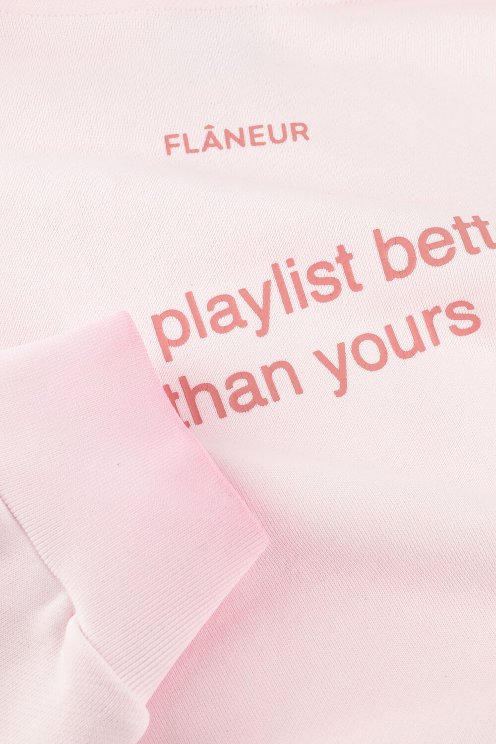 Roze FLANEUR Sweater PLAYLIST HOODIE - large