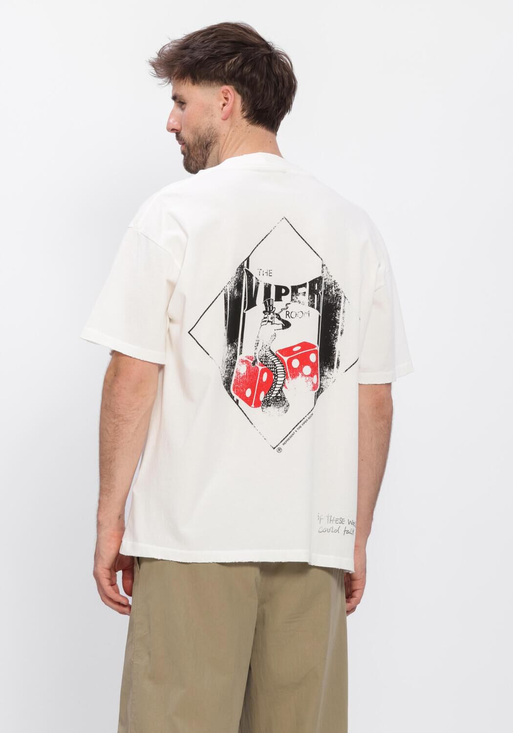 Represent T-Shirt Heren The Viper Room Dice T-shirt, Maat: S, Kleur: Ecru afbeelding