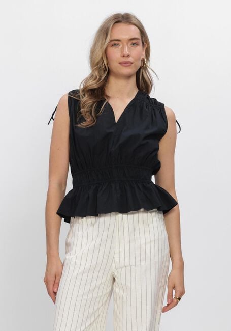Zwarte SECOND FEMALE Tops & T-shirts CARPI TOP - large