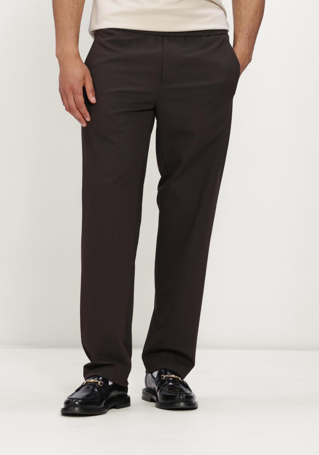 Bruine OLAF HUSSEIN Chino SLIM ELASTICATED PANT - large