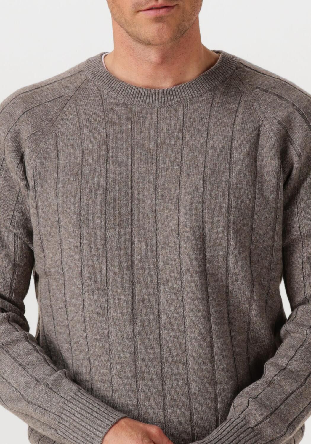 Taupe GRAN SASSO Trui CREW L SLV - large