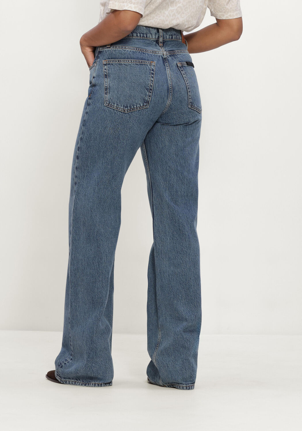 Blauwe ANINE BING Wide jeans HUGH JEAN - large